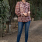 Classy Georgette Boroque Print Shirtwith Bow Tie Neck Pattern