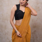 Classic black cotton silk sleeveless blouse