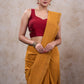 Trendy maroon cotton silk sleeveless blouse