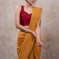 Trendy maroon cotton silk sleeveless blouse