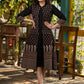 Elegant Black cotton dress with stylish ajrakh long shrug