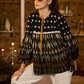 Black & Mustard ikat tiered top with front tie-ups - Pant optional