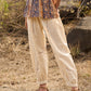 Elegant Brown & Blue block printed top with front tie-ups - pant Optional