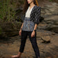 Black & Blue jacket style  kalamkari top  - Pant optional