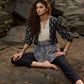 Black & Blue jacket style  kalamkari top  - Pant optional