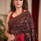 Black Ajrakh saree with exclusive stone embellishments