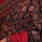 Black Ajrakh saree with exclusive stone embellishments