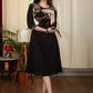 Black cotton dress with exclusive Ajrakh patch work