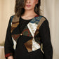 Black cotton dress with exclusive Ajrakh patch work