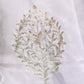 Beautiful white Organza saree with golden classy Zari embroidery & border