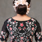 Classy Scalloped Floral Embroidered Cotton Silk Blouse with Chanderi Sleeves