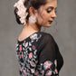 Classy Scalloped Floral Embroidered Cotton Silk Blouse with Chanderi Sleeves