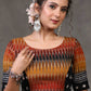 Elegant Ikat Combination Blouse with Beautiful Fisheye Back