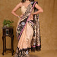 Classic Cream Pure Silk Batik Saree