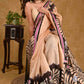 Classic Cream Pure Silk Batik Saree