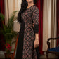 Black Ajrakh jacket style dress