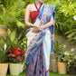 Mesmerizing Ajrakh Print Pure Silk saree