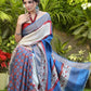 Mesmerizing Ajrakh Print Pure Silk saree