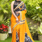 Exquisite Mustard Cotton Mul Abstract Print Saree