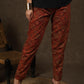 Trendy maroon casual ajrakh narrow fitted trouser