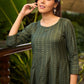 Flowy Green A Line Kurta Perfect for Work & Casual Wear - Pant Optional