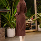 Elegant Brown Cotton Kurta with Embroidery on Collar & Sleeves - Pant Optional