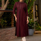 Classy Brown Rayon Kurta with Thread Works in Front & Minimal Embroidery - Pant Optional