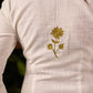 Elegant White Kurta with Embroidery on The Neckline with Contrasting Pant - Stole Optional