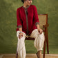 Elegant Maroon Cotton Ajrakh Pleated Top - Pant Optional