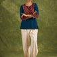 Trendy Teal Cotton Ajrakh Combination Top - Pant Optional