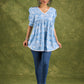 Delicate Flowy Rayon Top With Nice Puff Sleeves