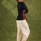 Trendy Black Ajrakh Patch Work Cotton Top - Pant Optional