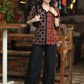 Smart Black & Maroon Combination Cotton Ajrakh Shirt