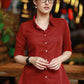 Simple Classy Cotton Maroon Shirt