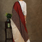 Elegant cotton dupatta with Ajrakh combination and mirror work border