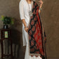 Beautiful red and black Ajrakh combination dupatta