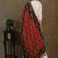 Beautiful red and black Ajrakh combination dupatta