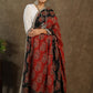 Beautiful red and black Ajrakh combination dupatta