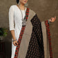 Beautiful black Ajrakh dupatta with multicolor Ikkat border