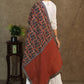 Classy animal print dupatta with Ajrakh combination and blue border