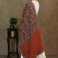 Classy animal print dupatta with Ajrakh combination and blue border