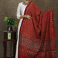 Red cotton Ajrakh print dupatta