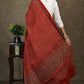 Red cotton Ajrakh print dupatta