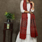 Red cotton Ajrakh print dupatta