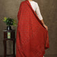 Classy Red cotton Ajrakh dupatta