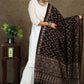 Trendy Black cotton Ajrakh dupatta