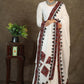 White chanderi dupatta with Ajrakh combination