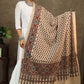 Exclusive creme cotton printed dupatta