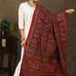 Red cotton Ajrakh dupatta