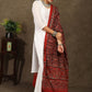 Red cotton Ajrakh dupatta